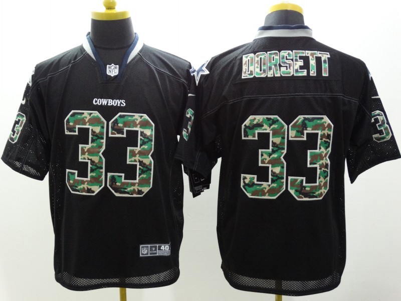 Dallas Cowboys 33 Dorsett Black Nike Elite Camo Fashion Jerseys